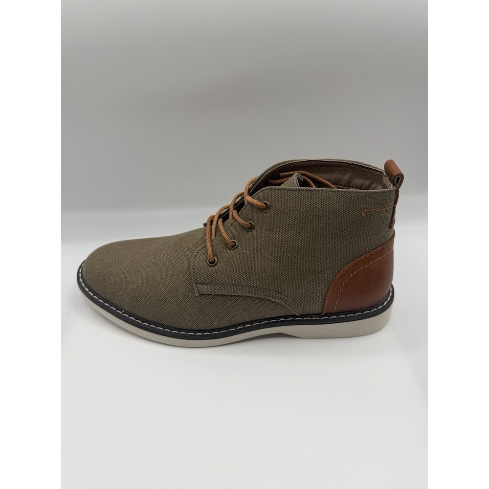London Fog Belmont Boots,Mens 9M,Khaki Brown,Cognac,Lace Up Ankle Style